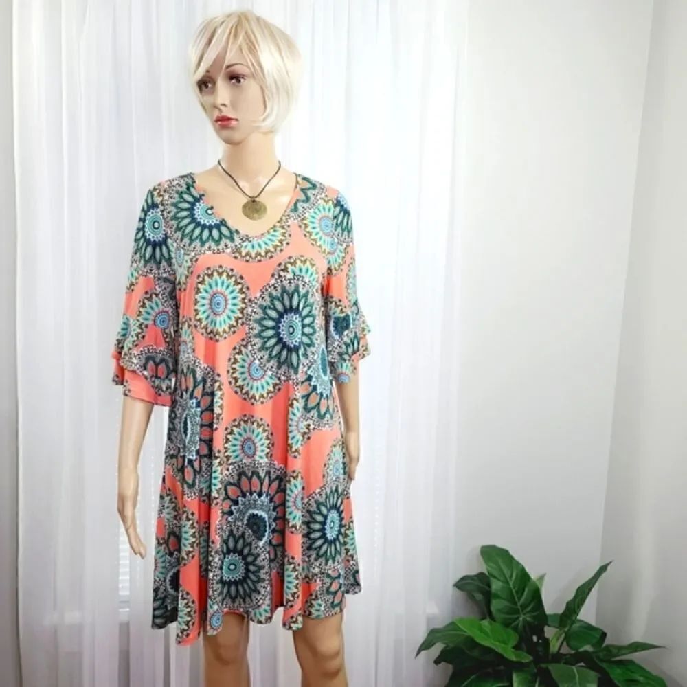 Honeyme Aztec Pattern Dress Medium